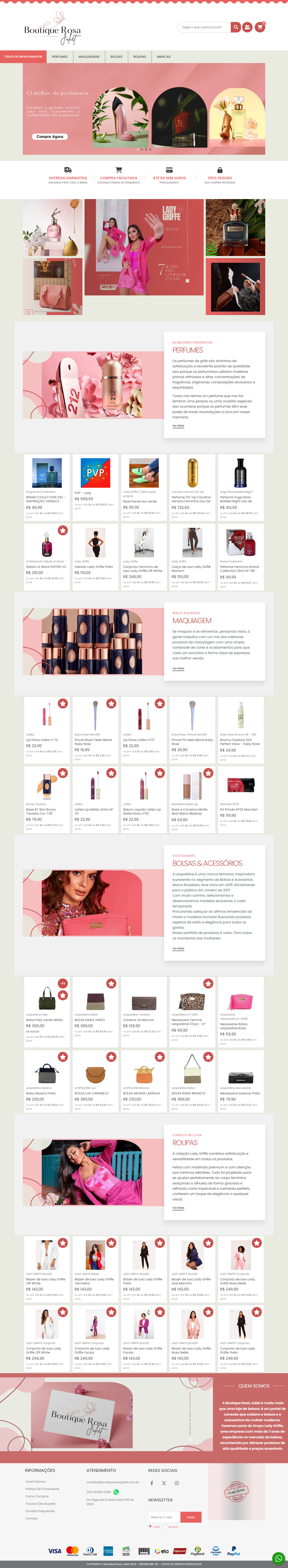 Template de loja de moda Rosa Juliet
